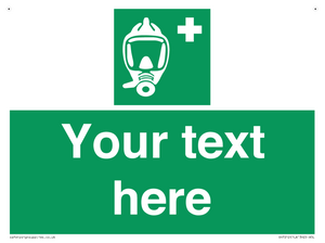 Custom sign safe condition Emergency escape breathing device